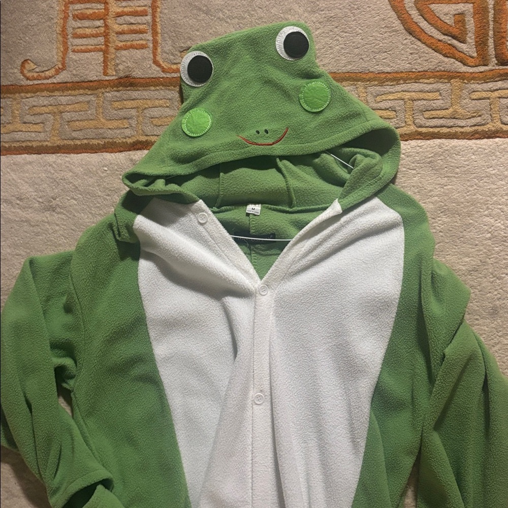 Green Frog Hooded Jumpsuit